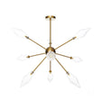 Vintage Diamond Hanging Fixture Chandelier - Amber/Clear Glass 9/12/15 Heads Adjustable Rod For
