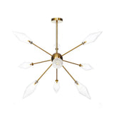 Vintage Diamond Hanging Fixture Chandelier - Amber/Clear Glass 9/12/15 Heads Adjustable Rod For