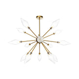 Vintage Diamond Hanging Fixture Chandelier - Amber/Clear Glass 9/12/15 Heads Adjustable Rod For