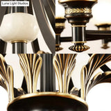 Vintage Flared Shade Chandelier Pendant Light With Cream Glass Ideal For Living Room And Hanging In