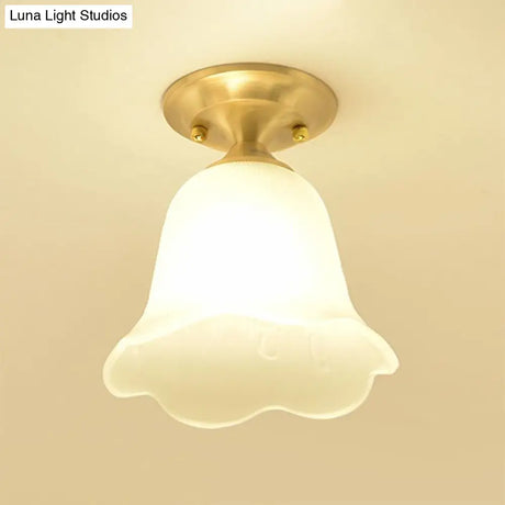 Vintage Floral Gold Ceiling Light Flush Mount