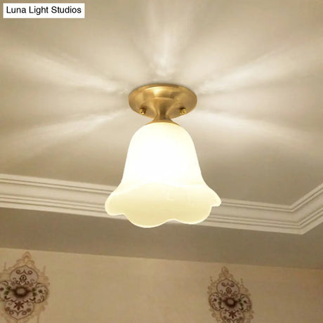 Vintage Floral Gold Ceiling Light Flush Mount