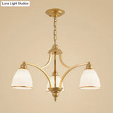 Vintage Frosted Glass Chandelier Pendant Light For Living Room Decor