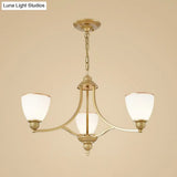 Vintage Frosted Glass Chandelier Pendant Light For Living Room Decor