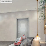 Vintage Geometric Blown Glass Pendant Hanging Lamp In Gold - Elegant Lighting For Restaurants