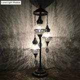 Vintage Glass Globe Standing Floor Lamp With Bronze Finish - Ideal For Bedroom Reading (3/5/7 Heads)