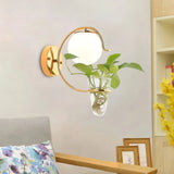 Vintage Glass Orb Sconce: Cream/Smoke Gray 1-Bulb Bedroom Wall Lamp In Black/Gold With C-Shaped Arm