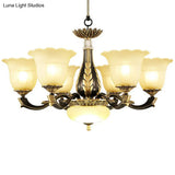 Vintage Gold-Black Chandelier Pendant Light For Dining Room Decor