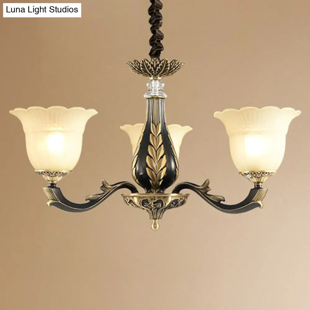 Vintage Gold-Black Chandelier Pendant Light For Dining Room Decor