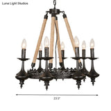 Vintage Industrial Pendant Light With Exposed Bulbs - 3/6 Heads Metal Ceiling Fixture For Living