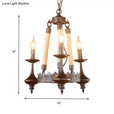 Vintage Industrial Pendant Light With Exposed Bulbs - 3/6 Heads Metal Ceiling Fixture For Living