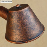 Vintage Industrial Wall Sconce Lamp With Metal Tapered Shade - Ideal For Study Room
