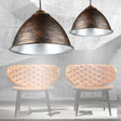 Vintage Iron 1-Light Dome Ceiling Pendant In Antique Bronze - Living Room Lighting Fixture