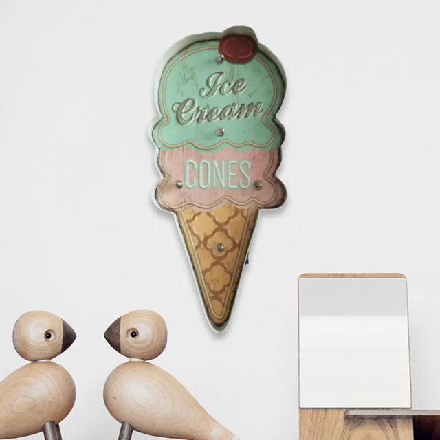 Vintage Led Wall Sconce Light - White/Brown Cake Pink Ice Cream Blue/Red Drinks Night Lamp For