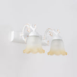 Vintage Ombre Frosted Glass Wall Mount Vanity Light For Bathroom 2 / White