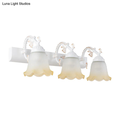 Vintage Ombre Frosted Glass Wall Mount Vanity Light For Bathroom