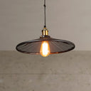 Vintage Retro Black Metal Suspension Lamp With Conic Shade - Pulley Ceiling Fixture
