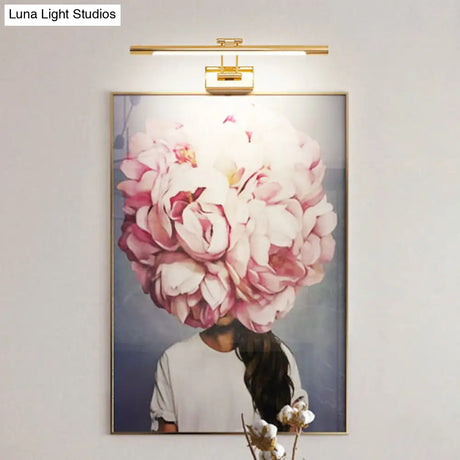 Vintage Rotatable Tubular Vanity Wall Sconce - Metal Led Mount Lighting