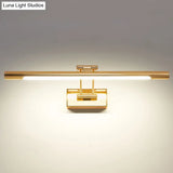 Vintage Rotatable Tubular Vanity Wall Sconce - Metal Led Mount Lighting