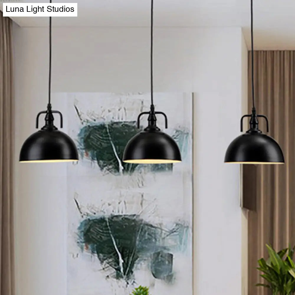 Vintage Single-Bulb Metallic Pendant Light Fixture For Restaurants