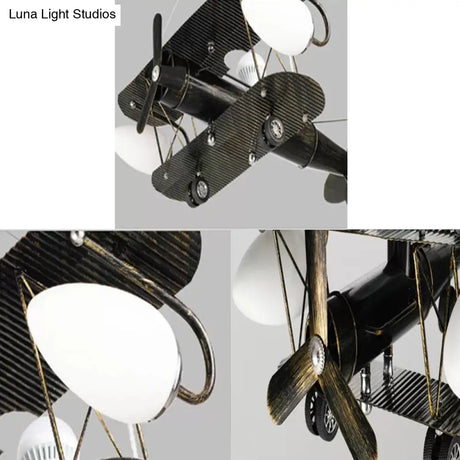 Vintage-Style Glider Kindergarten Metal Chandelier In Antique Brass

Note: Seo Is Important So Its