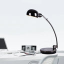 Vintage Style Led Reading Lamp: Domed Shade Black/Silver/Bronze Metal Task Lighting For Office Black