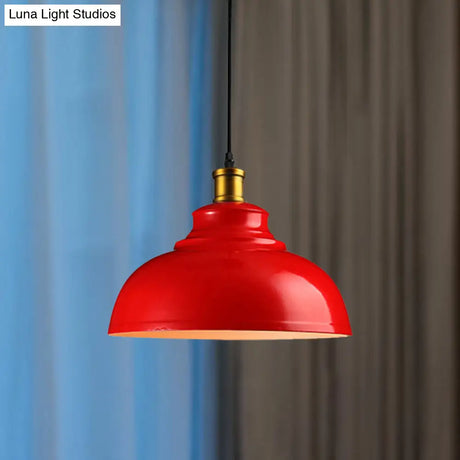 Vintage Style Metal Ceiling Pendant Light With Black/Green Suspension Cord - Perfect For Living Room