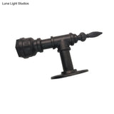 Vintage Style Metallic Matte Black Wall Lighting With Pipe Design And 1 Light For Bedroom