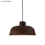 Vintage Style Metallic Pendant Lamp For Dining Table Ceiling With 12’/15’ W Bowl Shade 1 Light