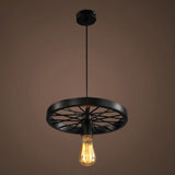 Vintage Style Open Bulb Pendant Light Metallic Finish For Restaurant Island Lighting Black