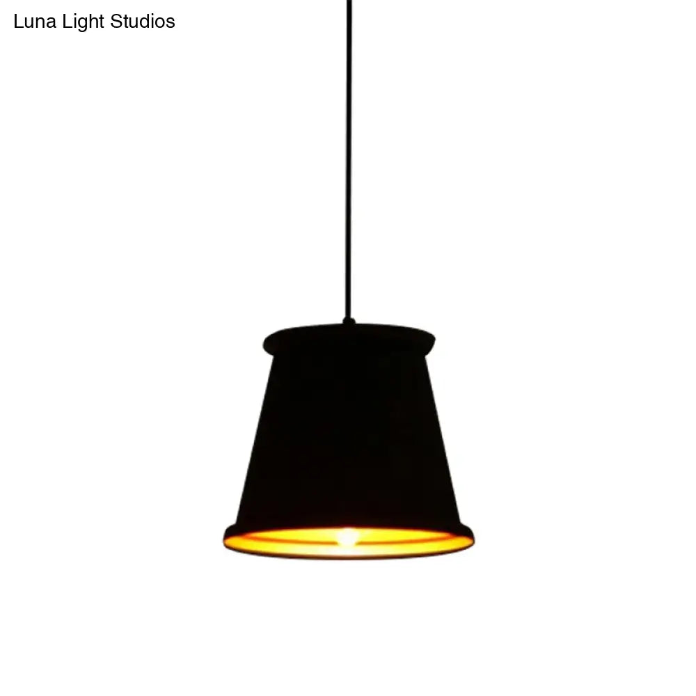 Vintage Style Pendant Light With Metal Shade | 1 Bulb Suspension Lighting For Dining Room In