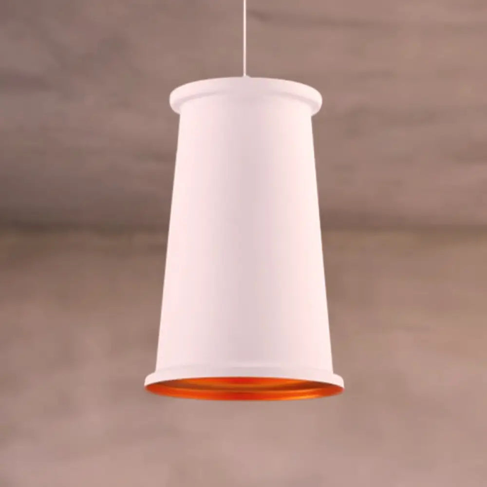 Vintage Style Pendant Light With Metal Shade | 1 Bulb Suspension Lighting For Dining Room In