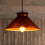 Vintage Style Pendant Light With Metal Shade | 1 Bulb Suspension Lighting For Dining Room In