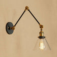 Vintage Style Wall Sconce With Clear Glass And Satin Brass Chrome Or Antique Finish - Perfect For
