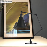 Vintage Stylish Conical Table Lamp With Metallic Shade Ideal For Study Rooms - 1 Head Black/Brass