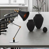 Vintage Stylish Conical Table Lamp With Metallic Shade Ideal For Study Rooms - 1 Head Black/Brass