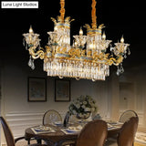 Vivienne French Copper Crystal Candle Chandelier Duplex Stair Pendant Light chandelier