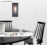 Wall-Mounted Industrial Metal Bar Lamp With Glass Shade For Living Room/Bedroom