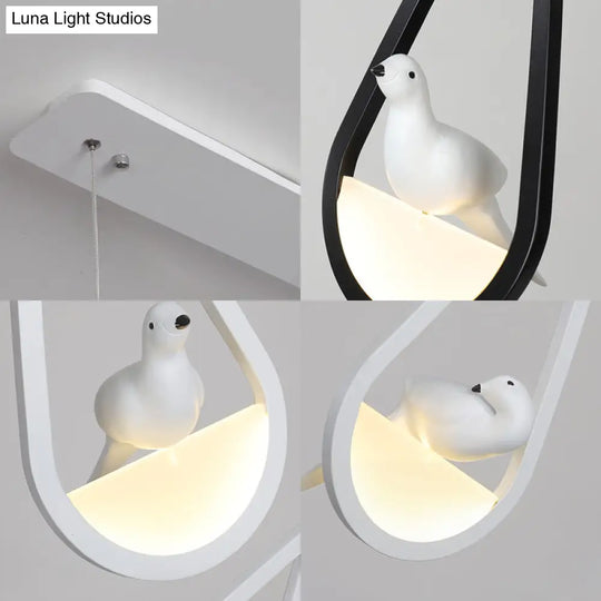 Waterdrop Acrylic Hanging Lamp: 1/2/3 Lights | Black/White Warm/White Light Dining Room Pendant