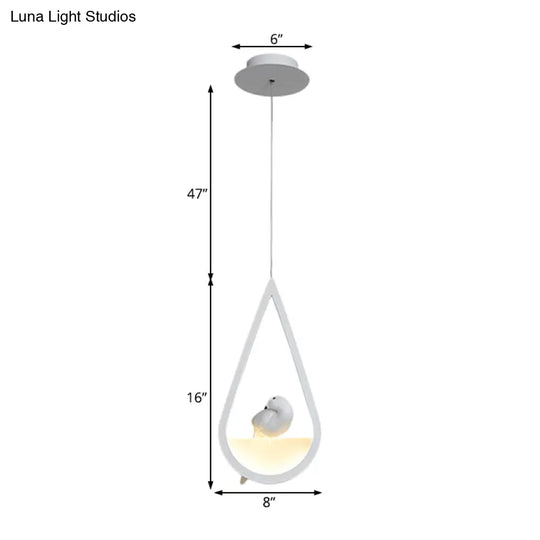 Waterdrop Acrylic Hanging Lamp: 1/2/3 Lights | Black/White Warm/White Light Dining Room Pendant