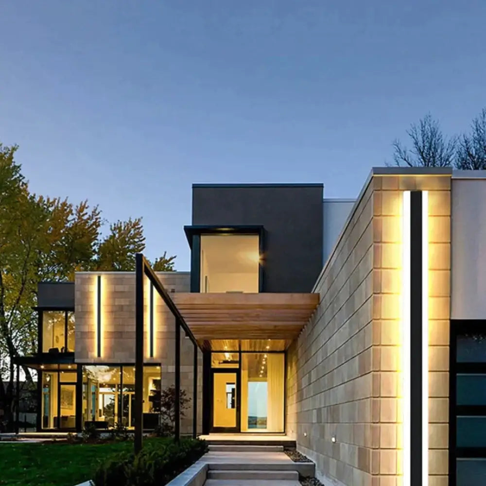 Waterproof Outdoor Wall Lamp Led Long Aluminum Light Garden Villa Porch Sconce Lamps