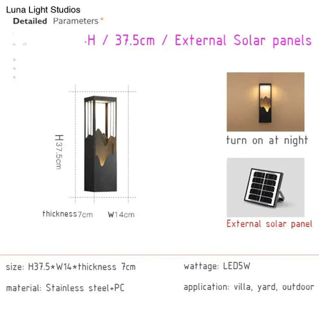 Waterproof Solar Led Outdoor Light - Garden Decoration Lamps For Balcony Courtyard Street And Wall