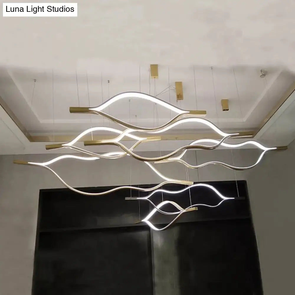 Waving Chandelier Pendant Light For Modern Living Room Décor