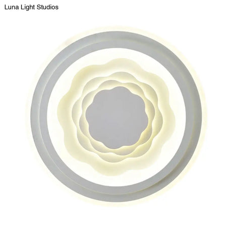 White Acrylic Led Ceiling Lamp For Living Room & Bedroom