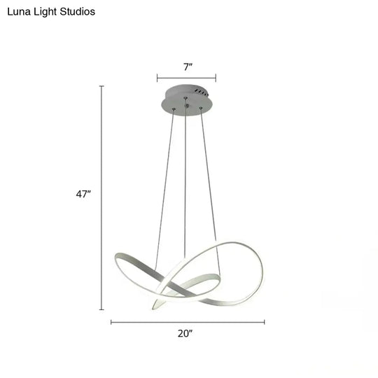White Acrylic Led Chandelier Pendant For Dining Room Decor / 20