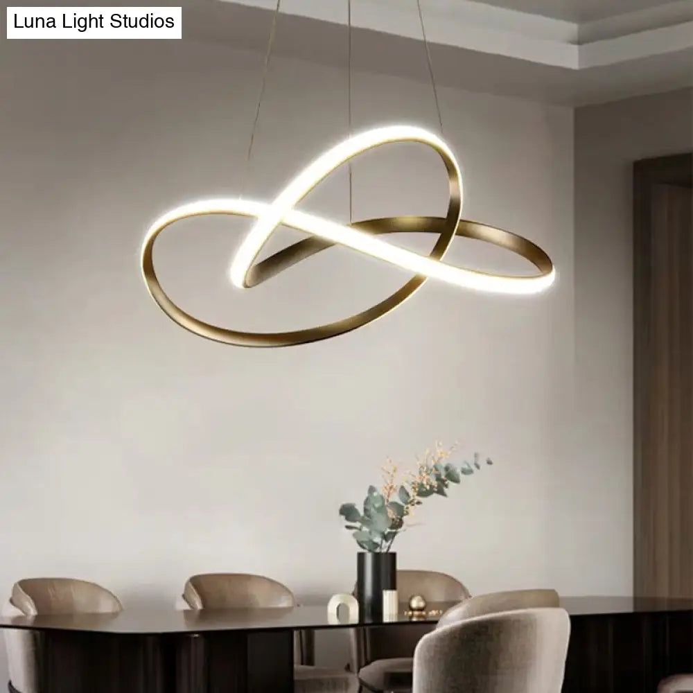 White Acrylic Led Chandelier Pendant For Dining Room Decor