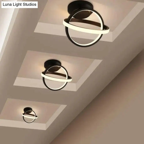 White/Black Color Ceiling Light Modern Led Corridor Lamp For Living Room Round Square Lighting Home