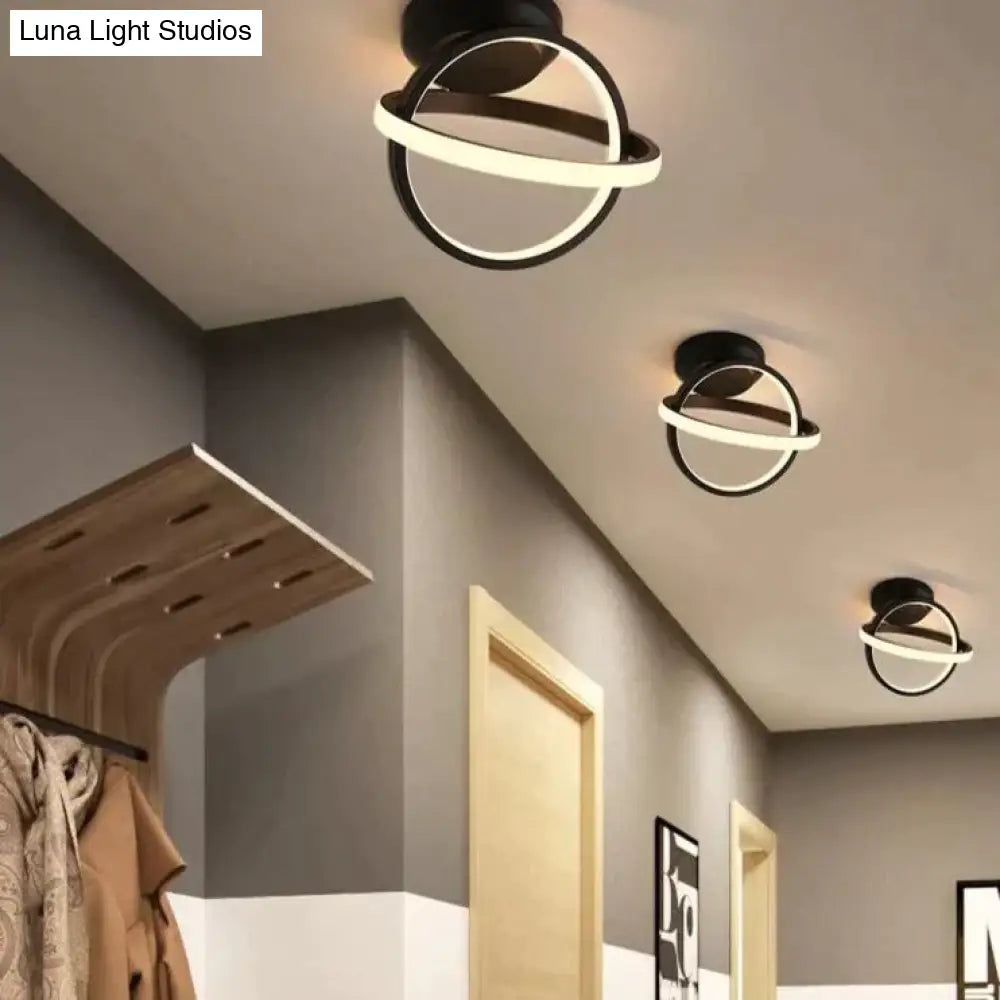 White/Black Color Ceiling Light Modern Led Corridor Lamp For Living Room Round Square Lighting Home