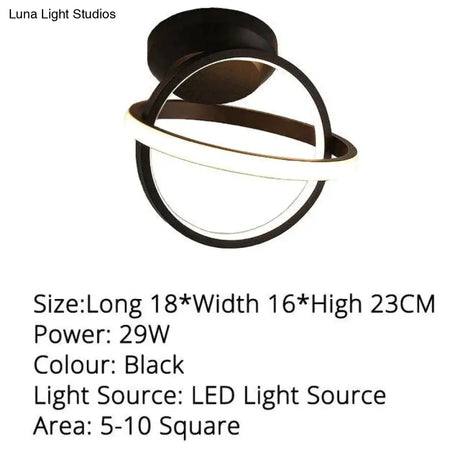 White/Black Color Ceiling Light Modern Led Corridor Lamp For Living Room Round Square Lighting Home