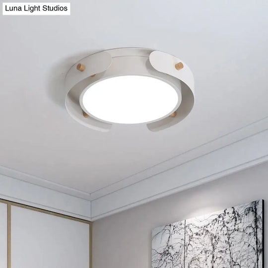 White/Brown Nordic Style Ceiling Lamp With Diffuser - 16’/19.5’ Diameter